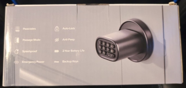 NEW Indoor Keypad Door Knob Coded Keyless Entry Lock, Silver - photo 3