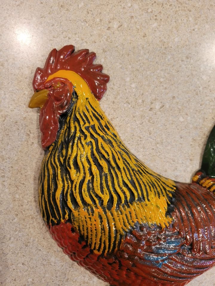 Vintage Rooster Cast Iron Door Stop - photo 2