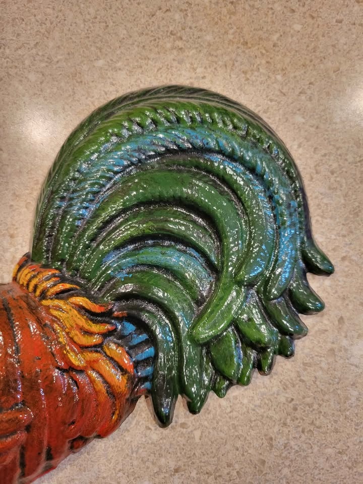 Vintage Rooster Cast Iron Door Stop - photo 4