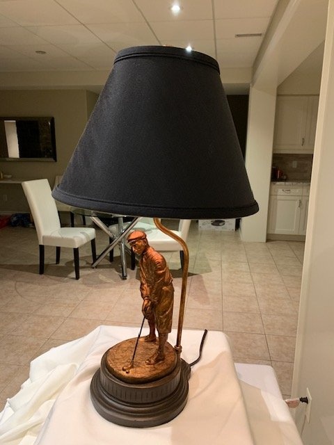 Vintage Golfer Lamp - Bombay Copper, 1999