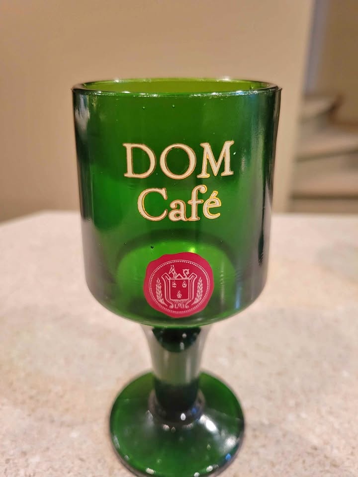 Vintage Emerald Green Liqueur Glasses (pair)