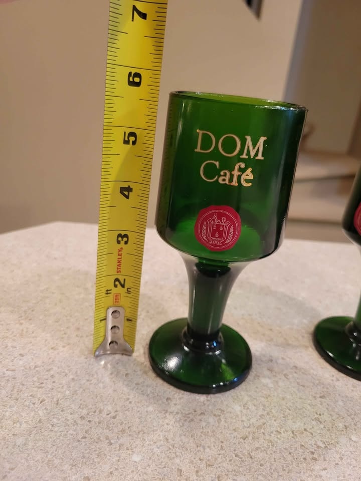 Vintage Emerald Green Liqueur Glasses (pair) - photo 4
