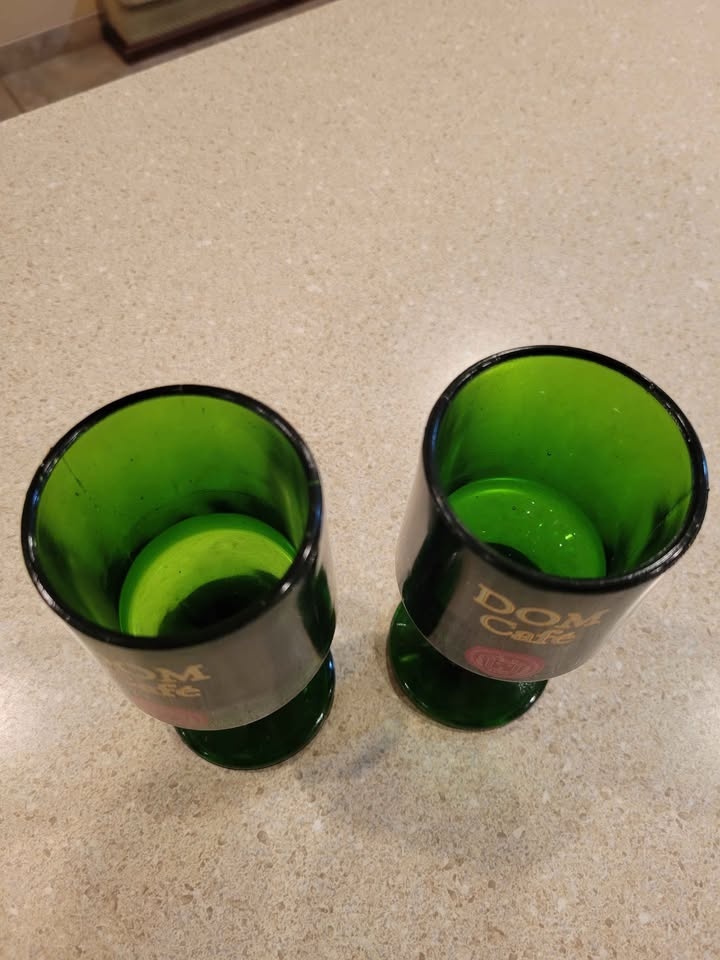 Vintage Emerald Green Liqueur Glasses (pair) - photo 5