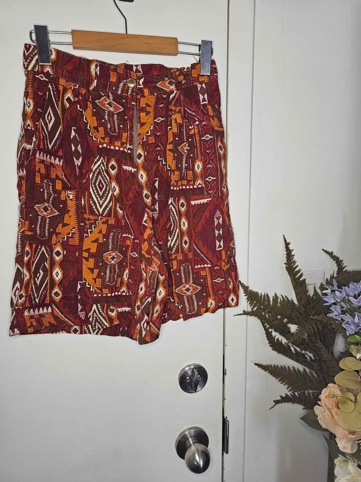 Vintage southwest print boho high waist shorts - photo 2