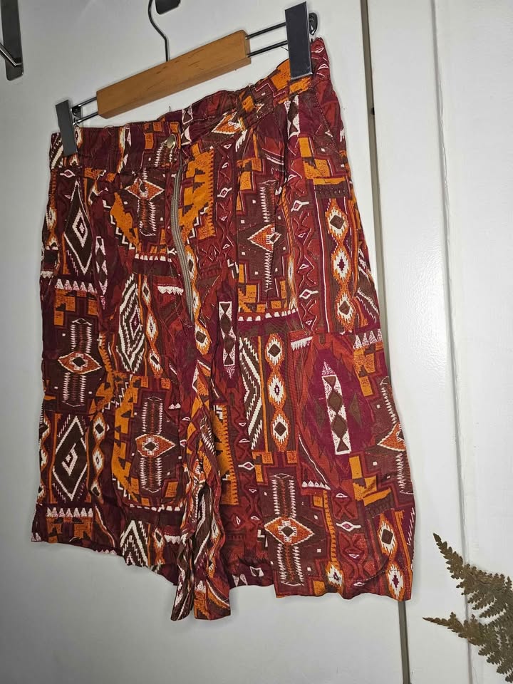 Vintage southwest print boho high waist shorts - photo 3