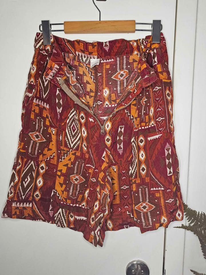 Vintage southwest print boho high waist shorts - photo 4