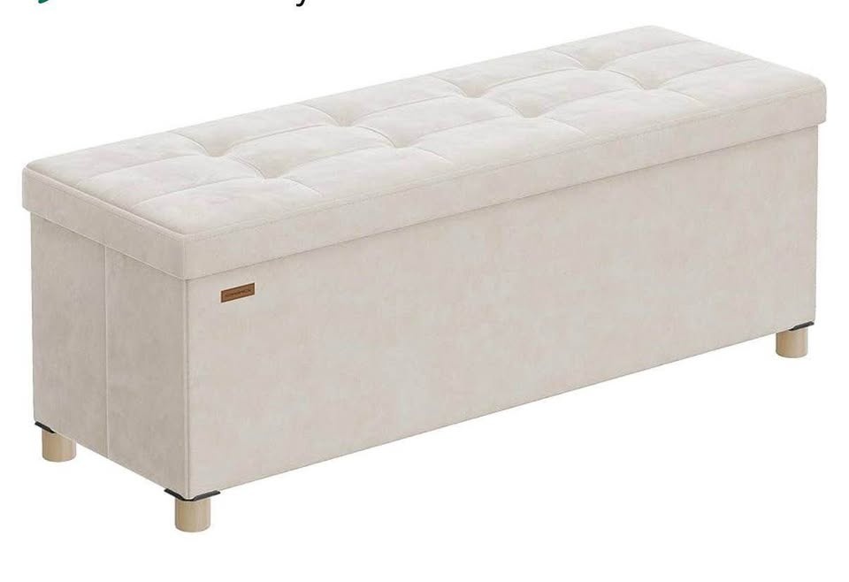 SONGMICS Storage Ottoman Bench - Large Velvet NEW IN BOX - photo 2