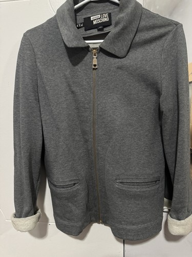 Moschino Charcoal Grey Zip-Up Women Jacket With Pockets - LOVE E - photo 2