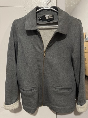 Moschino Charcoal Grey Zip-Up Women Jacket With Pockets - LOVE E - photo 3