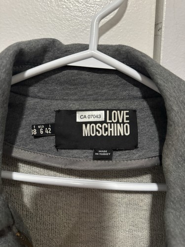 Moschino Charcoal Grey Zip-Up Women Jacket With Pockets - LOVE E - photo 5