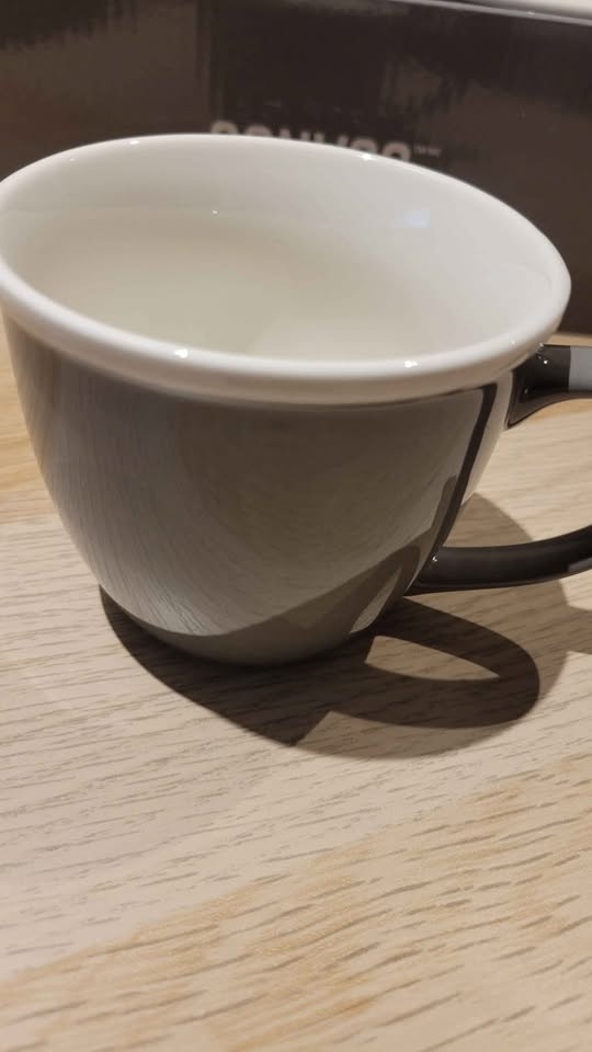 Canvas Porcelain Coffee Cups Set – 4 Cups & Saucers (Grey) - photo 2