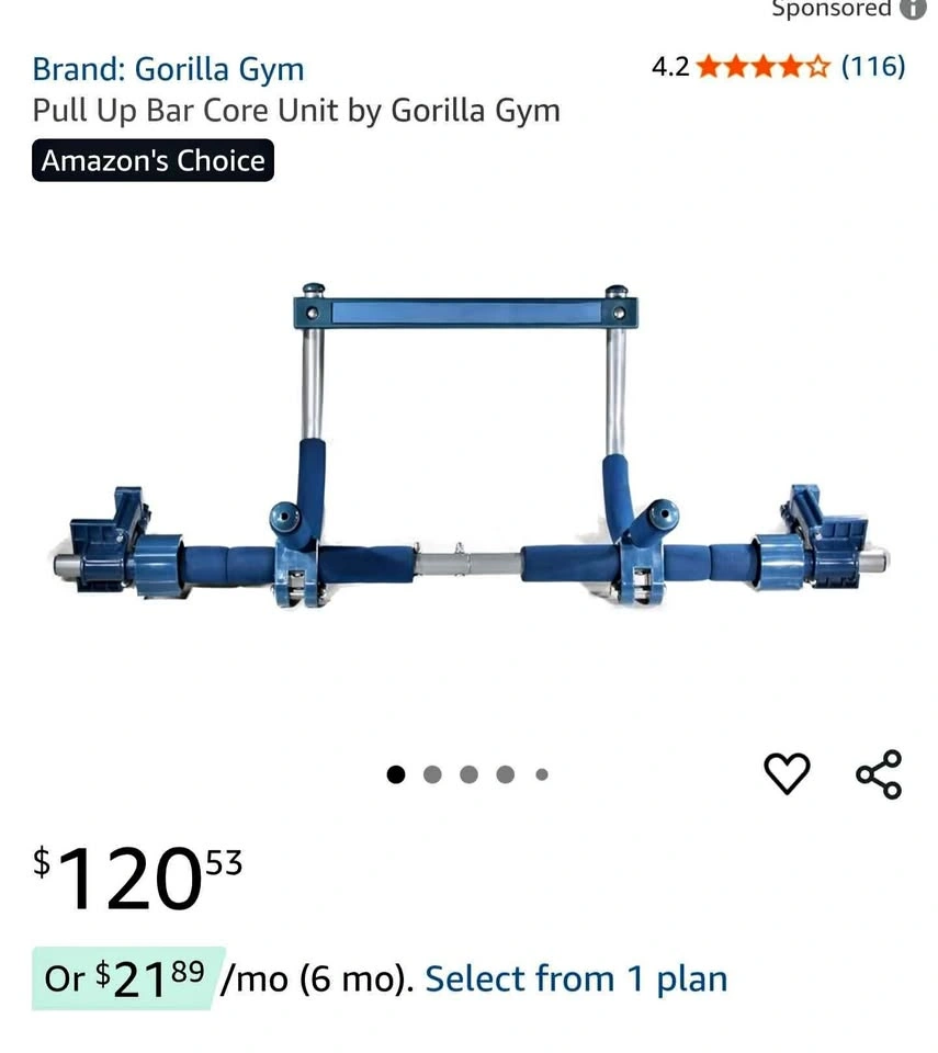 Brand New Gorilla Gym Pull Up Bar Core Unit