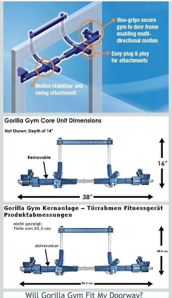 Brand New Gorilla Gym Pull Up Bar Core Unit - photo 3
