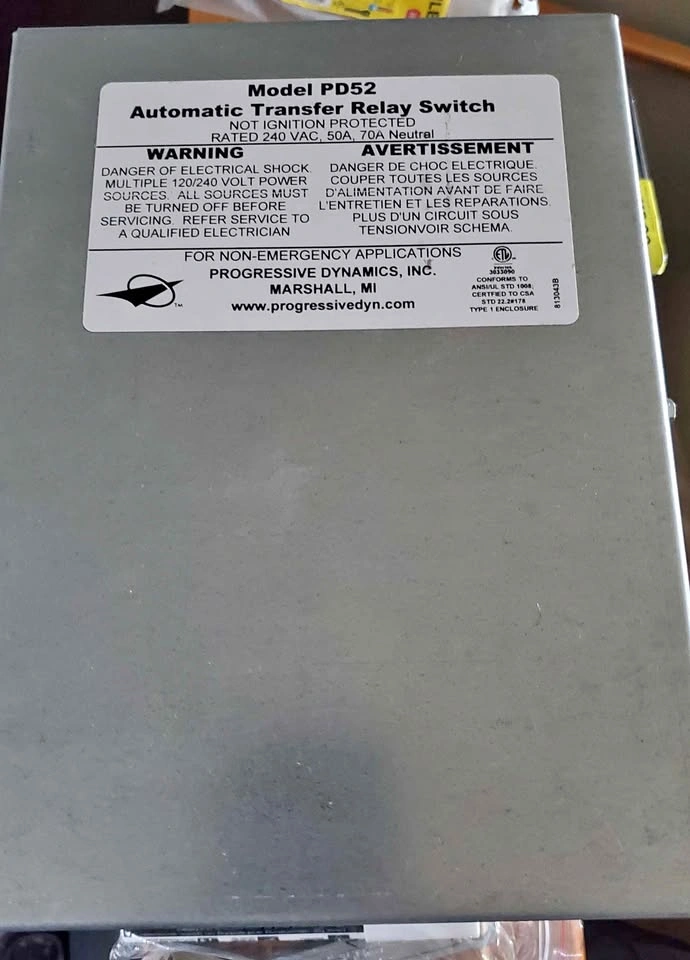 RV Automatic Transfer Switch - Progressive Dynamics 5200 Series