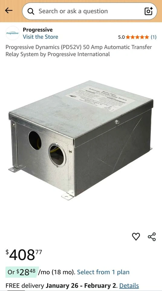 RV Automatic Transfer Switch - Progressive Dynamics 5200 Series - photo 3