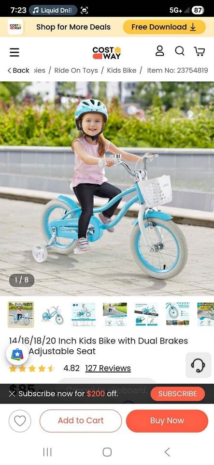 Kids bike no training wheels
