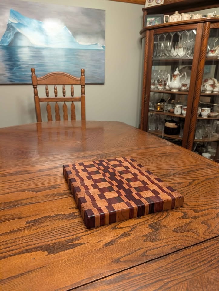 Custom End Grain Cutting Board - Brazilian Hardwood, Oak & Maple - photo 3