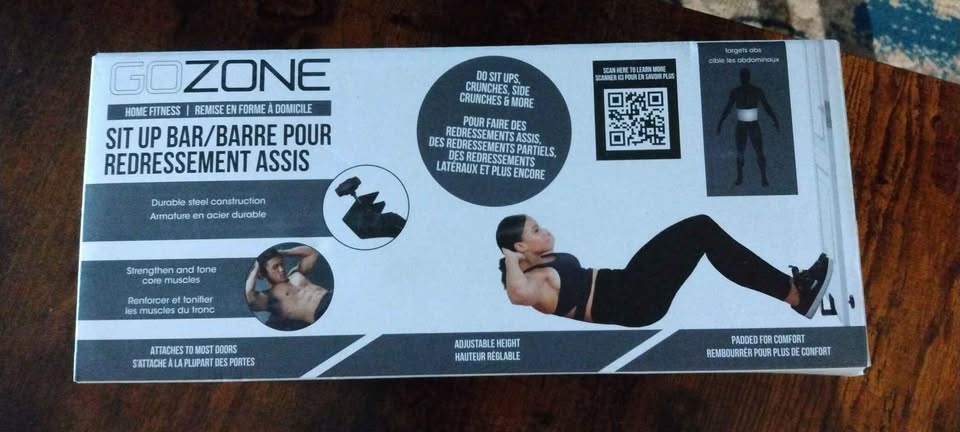 Brand New Home Fitness Exercise GoZone Sit Up Bar