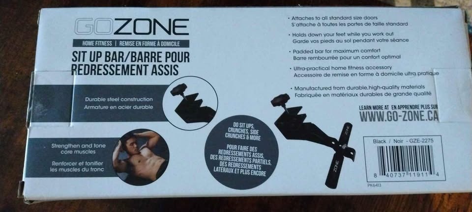 Brand New Home Fitness Exercise GoZone Sit Up Bar - photo 2
