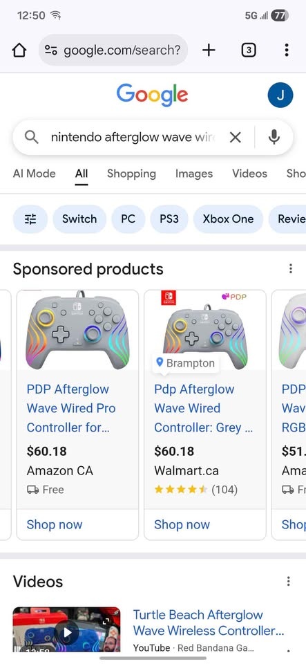 Brand New PDP Nintendo Switch Afterglow Wave Wired Controller - - photo 2
