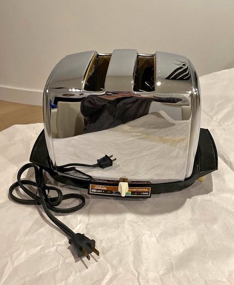 Vintage Sunbeam Classic Chrome 2 Slice Toaster