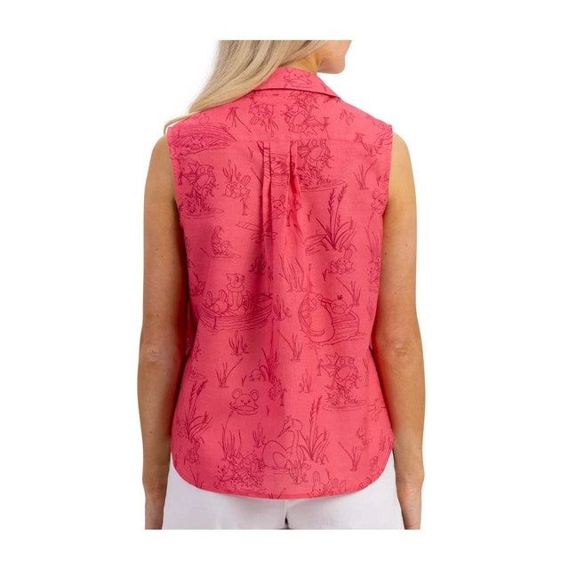 NWT Pokémon Center Tropical Print Linen-Cotton Sleeveless Top - photo 2