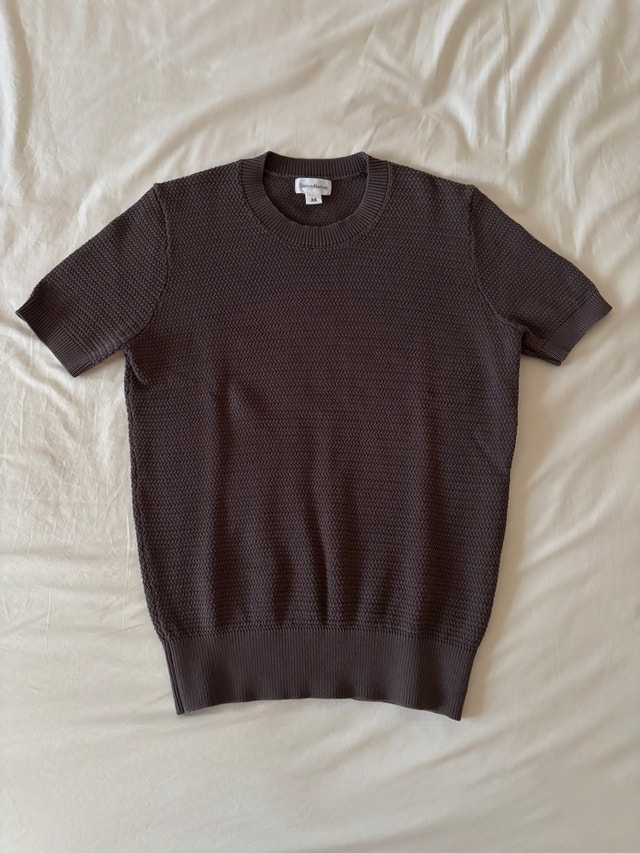 Spier & Mackay Knit T-Shirt in Dark Taupe