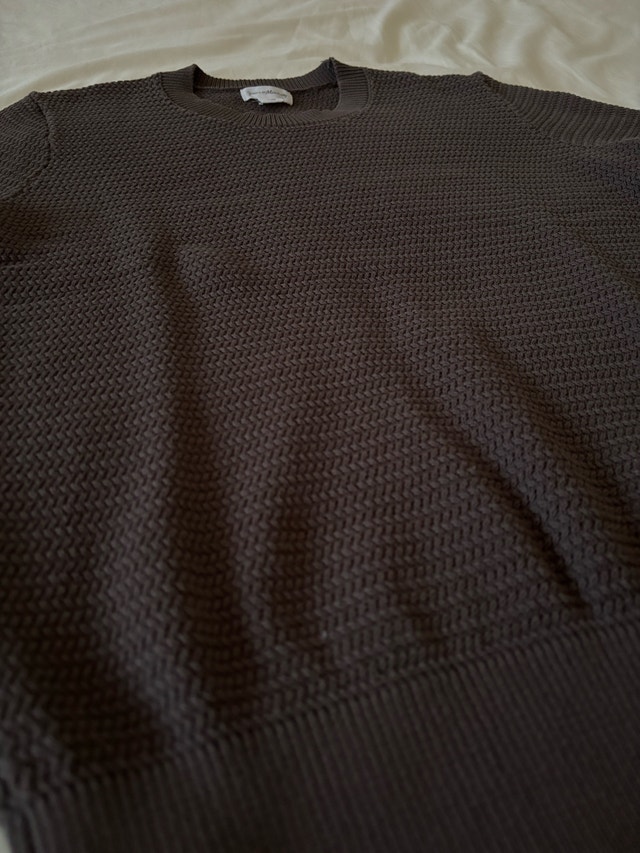 Spier & Mackay Knit T-Shirt in Dark Taupe - photo 2
