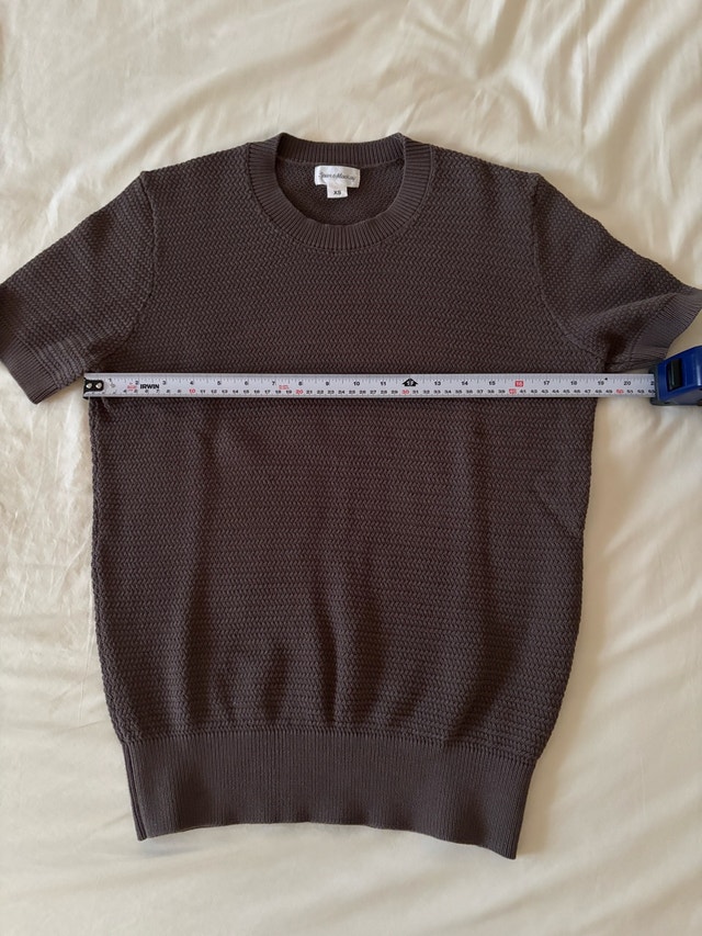 Spier & Mackay Knit T-Shirt in Dark Taupe - photo 3