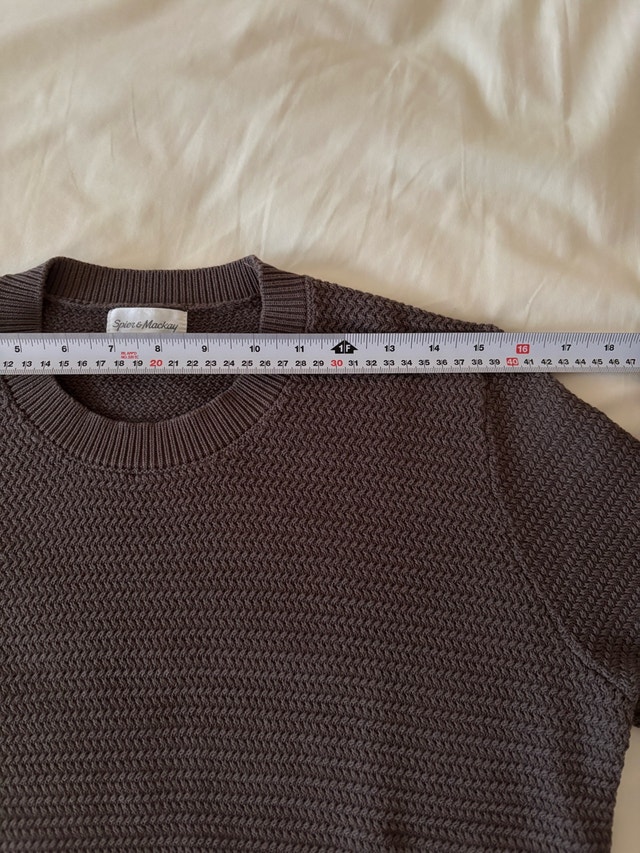Spier & Mackay Knit T-Shirt in Dark Taupe - photo 5