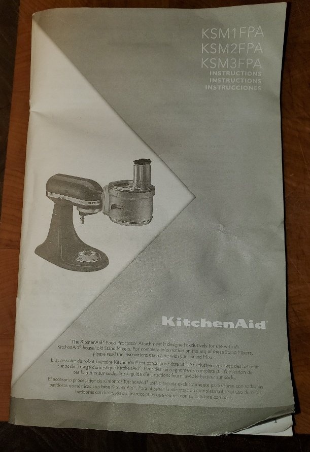 Kitchenaid Food Processor KSM2FPA Attachment for Stand Mixer - photo 4