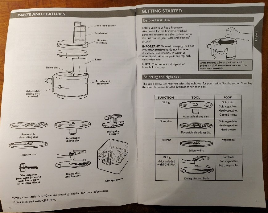Kitchenaid Food Processor KSM2FPA Attachment for Stand Mixer - photo 5