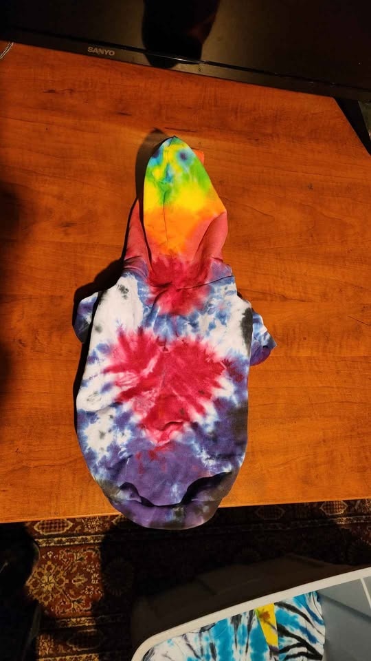 Tie Dye Dog Hoodie (Sizes S-XL) - photo 3