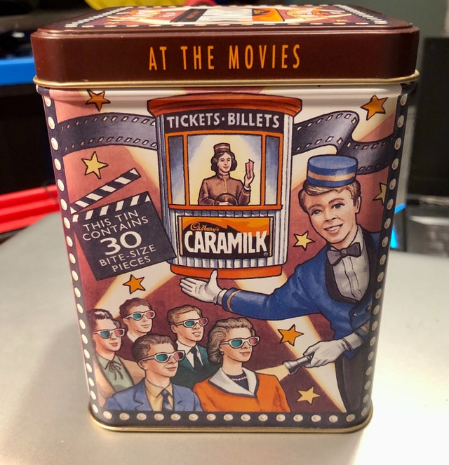 Cadbury Caramilk Empty Tin Box Vintage 1970s Collector’s Hinged