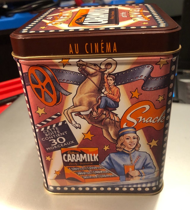 Cadbury Caramilk Empty Tin Box Vintage 1970s Collector’s Hinged - photo 3
