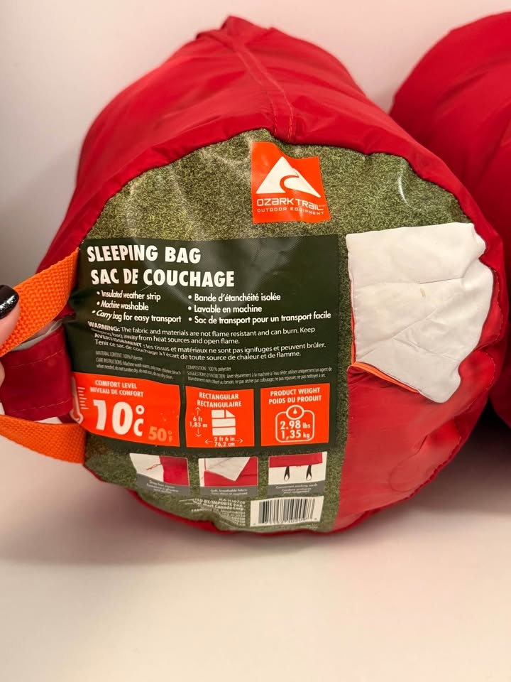2x Ozark Trail Sleeping Bags (10°C/50°F) + Carry Bags - photo 2