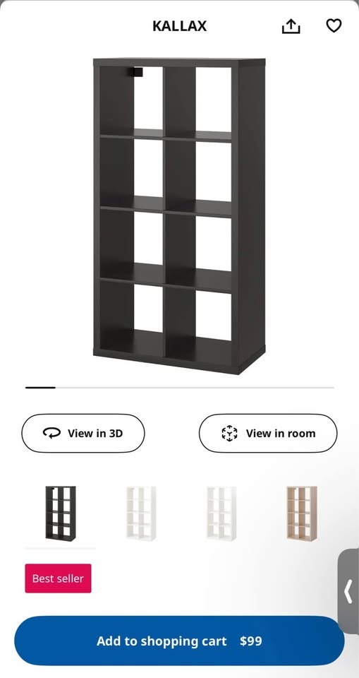 IKEA KALLAX 2x4 Shelf Unit (8 Cubes) - photo 3