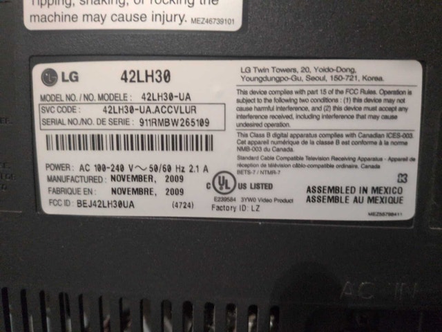 42" LG LCD HDTV (Full HD 1080p) - photo 4