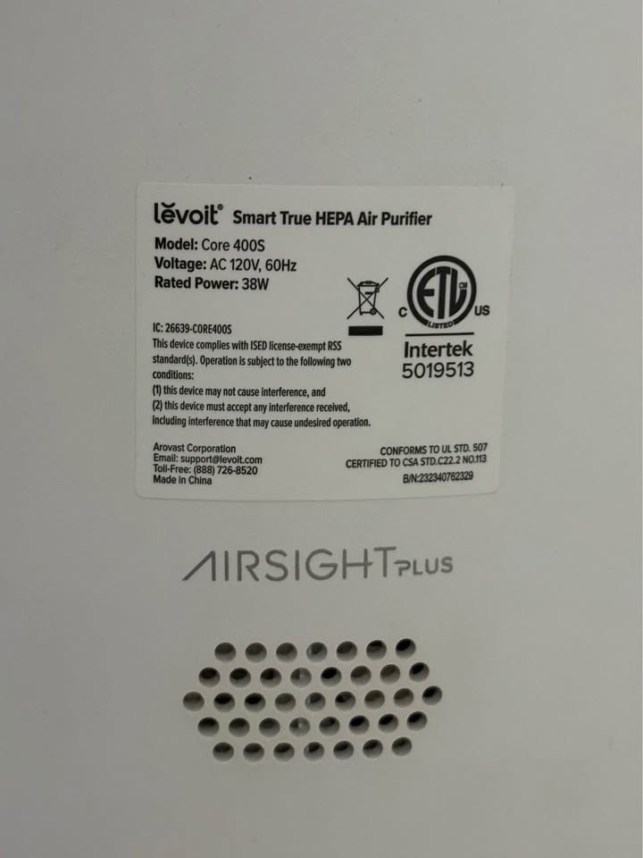 Levoit Core 400S Smart Air Purifier + DIY Filter Kit - photo 4