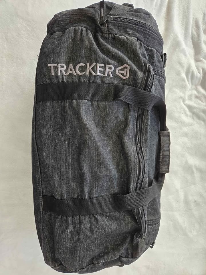 Tracker Black Denim Duffle Bag