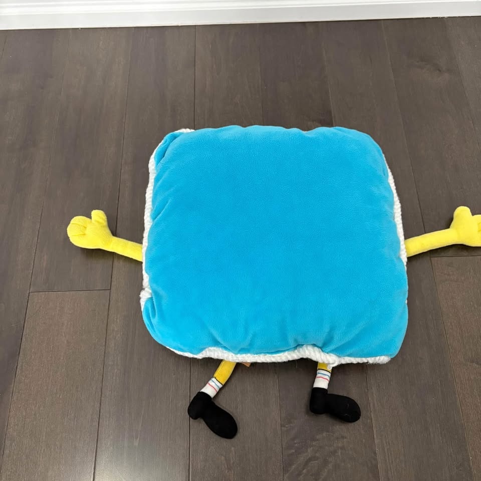 Vintage 3D SpongeBob SquarePants Plush Throw Pillow - photo 3