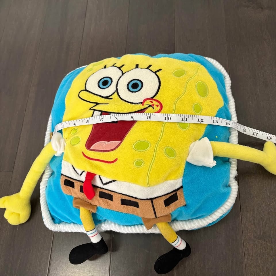 Vintage 3D SpongeBob SquarePants Plush Throw Pillow - photo 5