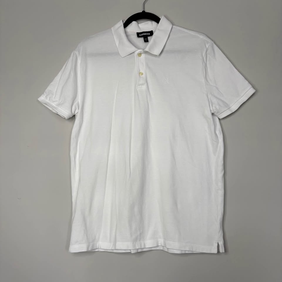 Express Men's White Polo Shirt