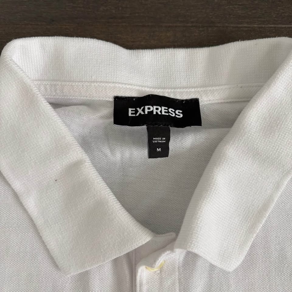 Express Men's White Polo Shirt - photo 4