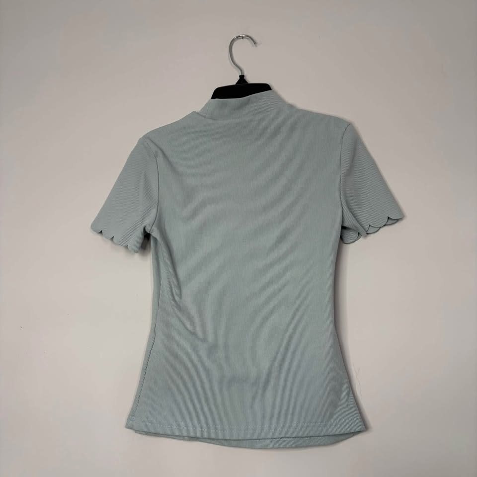Women's SHEIN Ribbed Mock Neck Top - Size Small - photo 3