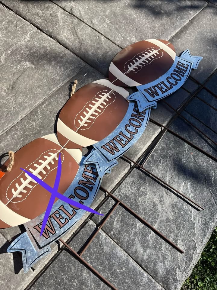 Brand New Metal Football Signs Great for Super Bowl $8 EACH - photo 3
