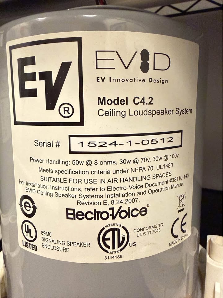 Used Electro-Voice EVID C4.2 Ceiling Speaker - Excellent Conditi - photo 2