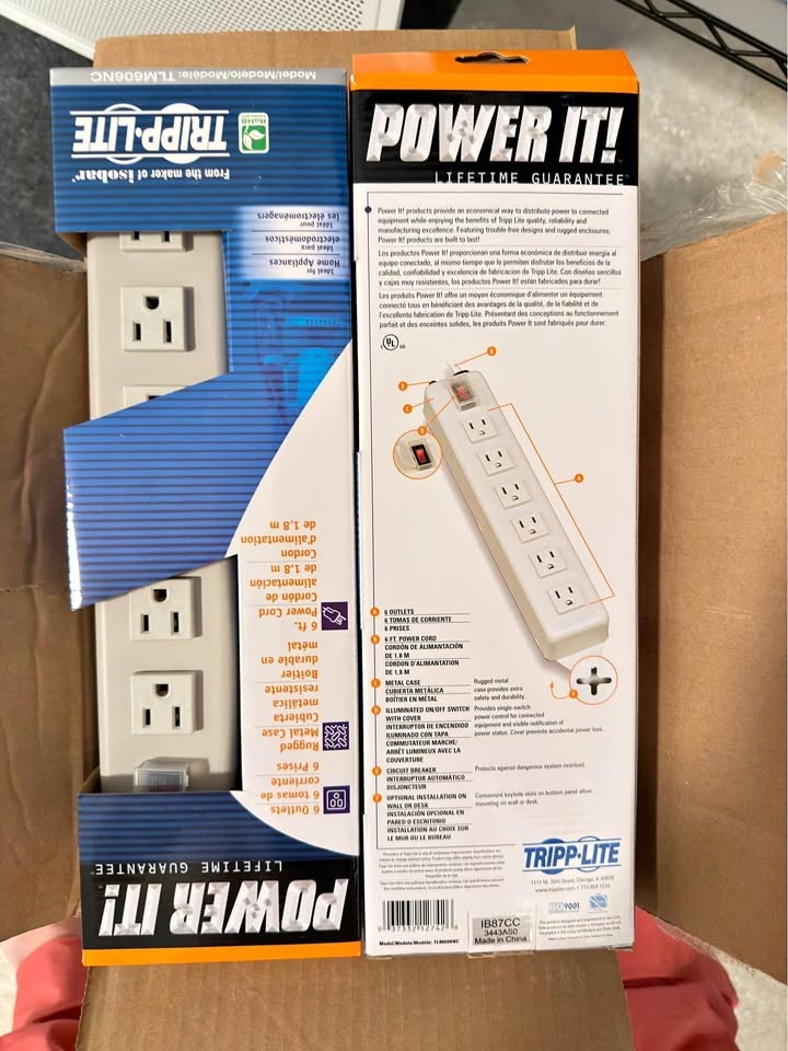 Tripp Lite Power Strip 6ft, 6 Outlet Heavy Duty