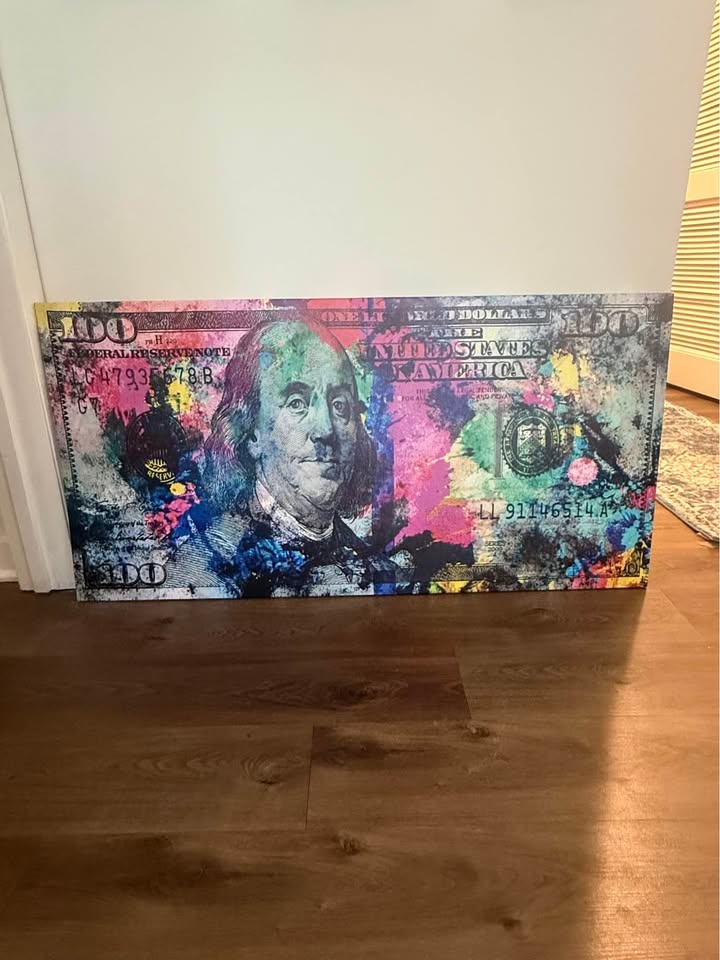 Benjamin Franklin Canvas Artwork 24"x48" - photo 2