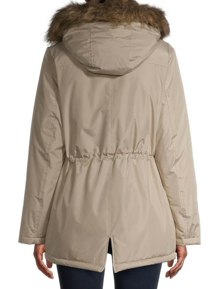 Big Chill Women's Heavy Coated Anorak With Faux Fur Hood Light T - photo 2
